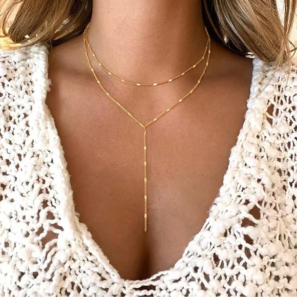 Dainty Gold Layered Necklace - Picture 1 of 2